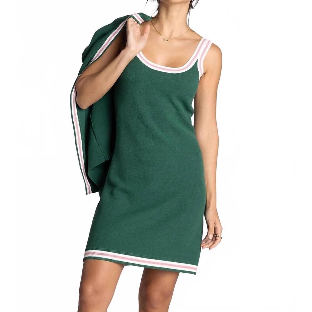 NEW THREAD & SUPPLY becca dress in green/ pink - Picture 4 of 6